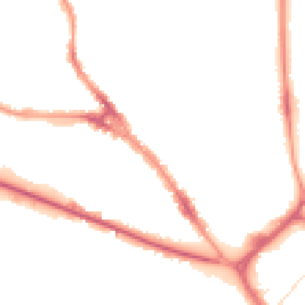 Night-time road noise heatmap for LU1 1EW