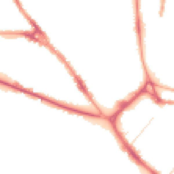 Night-time road noise heatmap for LU1 1EZ