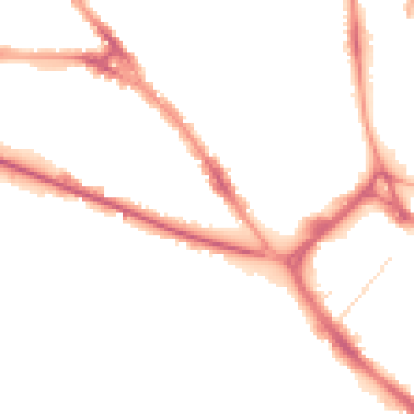 Night-time road noise heatmap for LU1 1FJ