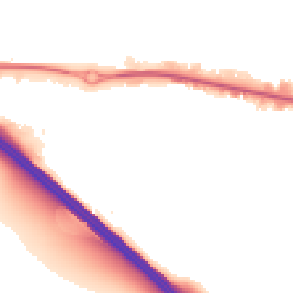Night-time road noise heatmap for LU1 1FL
