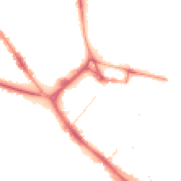 Night-time road noise heatmap for LU1 1FQ