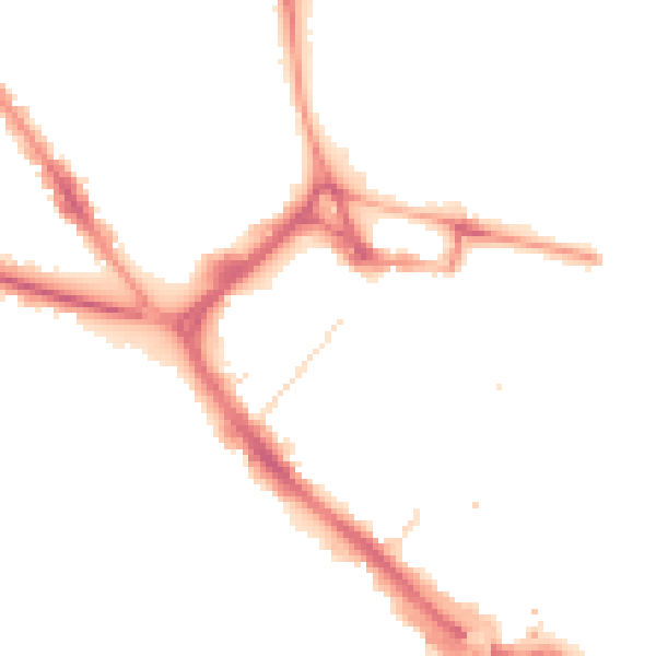 Night-time road noise heatmap for LU1 1FR