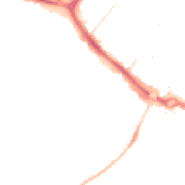 Night-time road noise heatmap for LU1 1FU