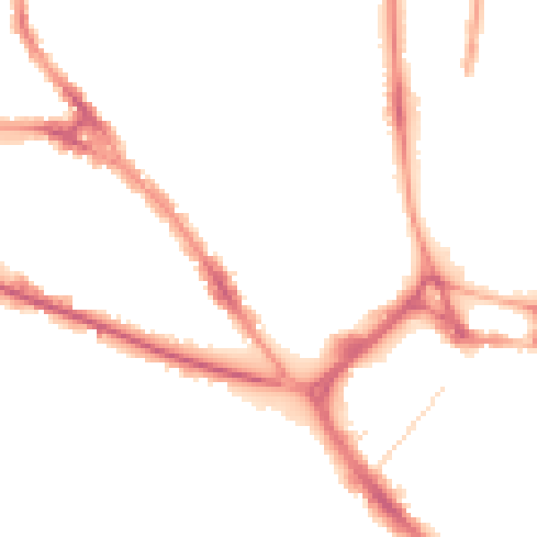 Night-time road noise heatmap for LU1 1HA