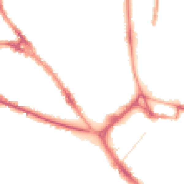 Night-time road noise heatmap for LU1 1HP