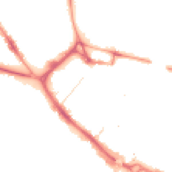 Night-time road noise heatmap for LU1 1JB