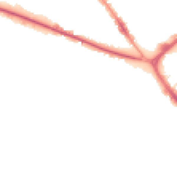 Night-time road noise heatmap for LU1 1LL
