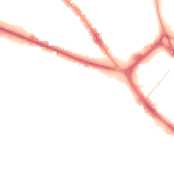 Night-time road noise heatmap for LU1 1NH