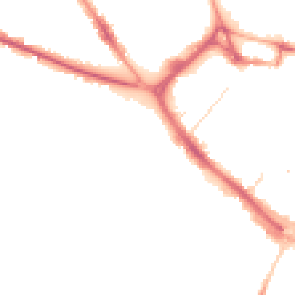 Night-time road noise heatmap for LU1 1QA