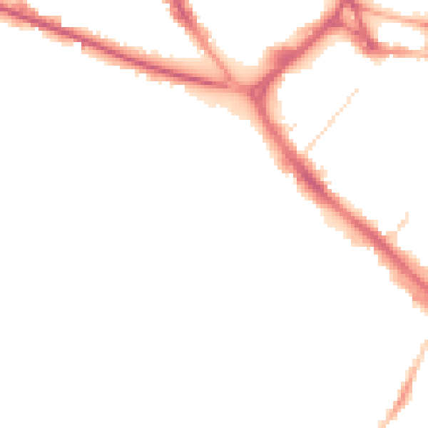 Night-time road noise heatmap for LU1 1QL