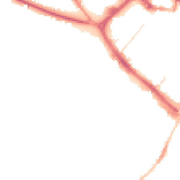 Night-time road noise heatmap for LU1 1QQ
