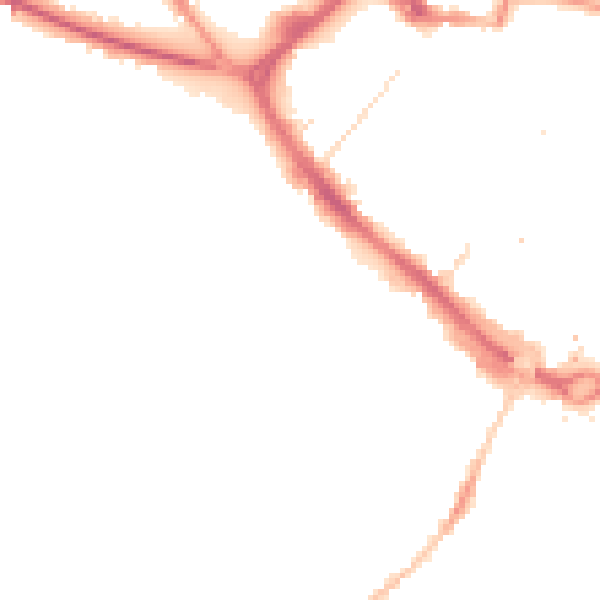 Night-time road noise heatmap for LU1 1QU
