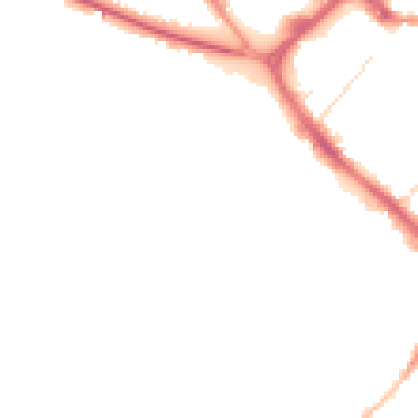 Night-time road noise heatmap for LU1 1QW