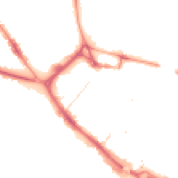 Night-time road noise heatmap for LU1 1RY