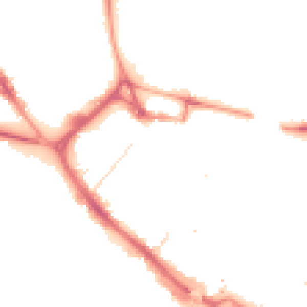 Night-time road noise heatmap for LU1 1SA