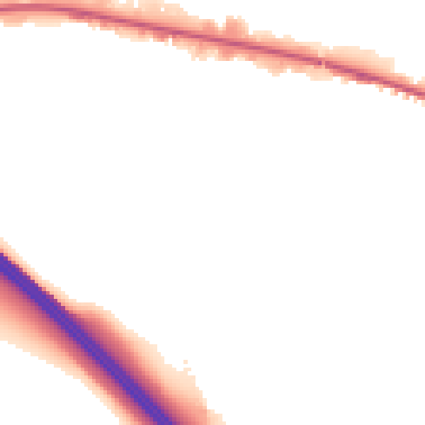 Night-time road noise heatmap for LU1 1TH
