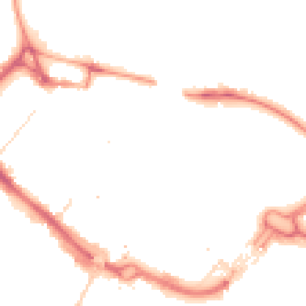 Night-time road noise heatmap for LU1 2HN