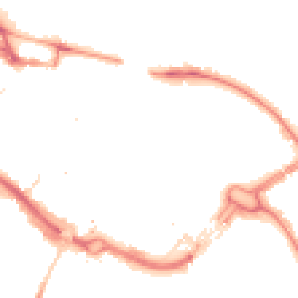 Night-time road noise heatmap for LU1 2JX