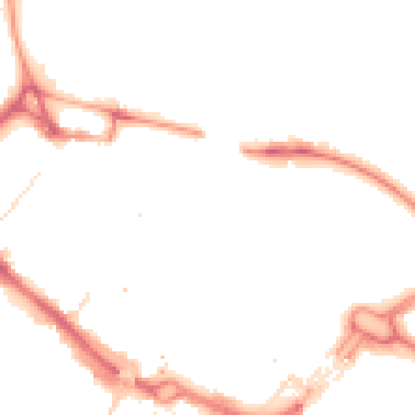 Night-time road noise heatmap for LU1 2NR