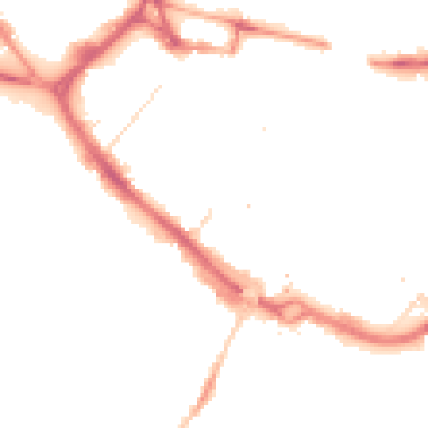 Night-time road noise heatmap for LU1 2QH
