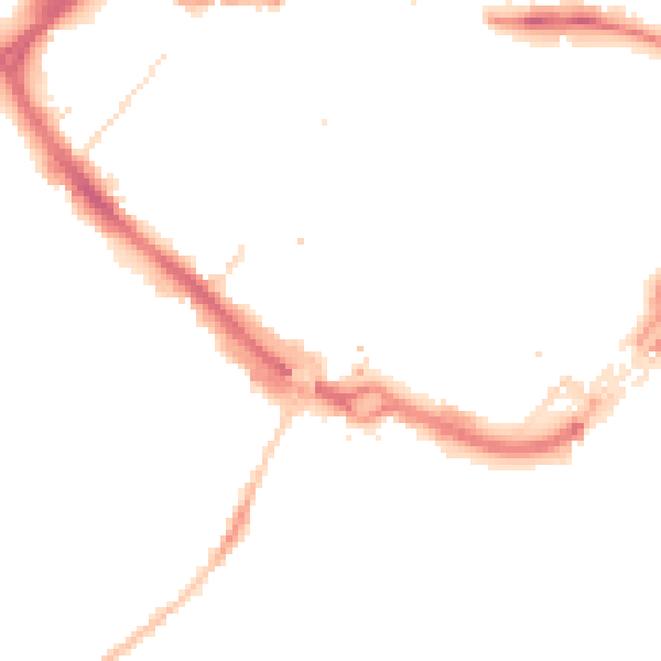 Night-time road noise heatmap for LU1 2SE