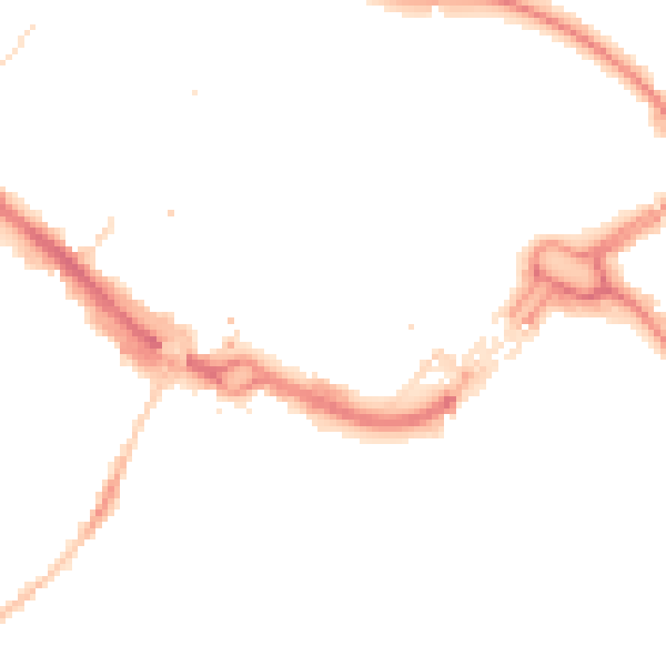 Night-time road noise heatmap for LU1 3BE