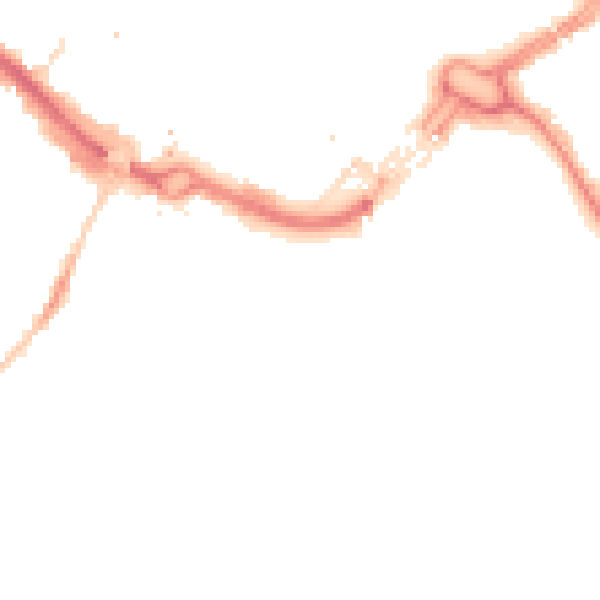 Night-time road noise heatmap for LU1 3ES