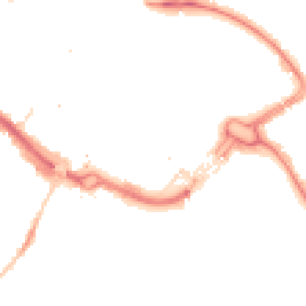 Night-time road noise heatmap for LU1 3ET