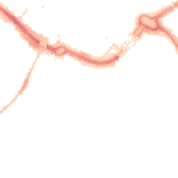 Night-time road noise heatmap for LU1 3FD