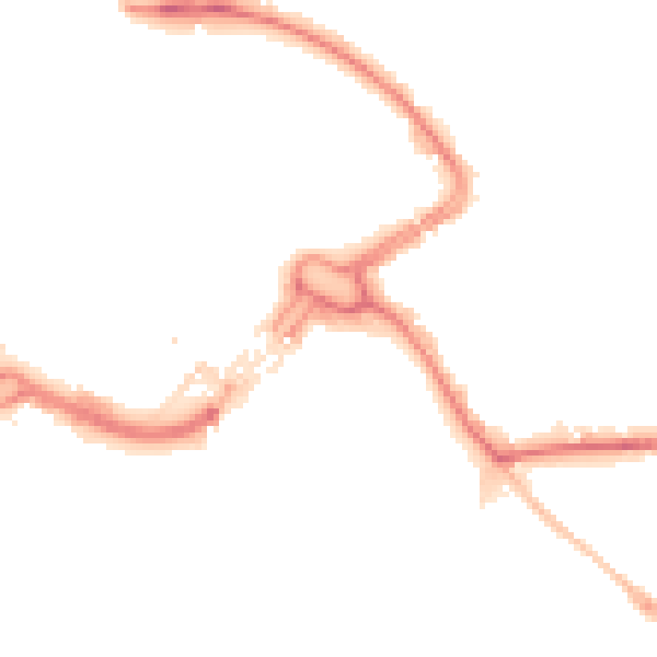 Night-time road noise heatmap for LU1 3HY
