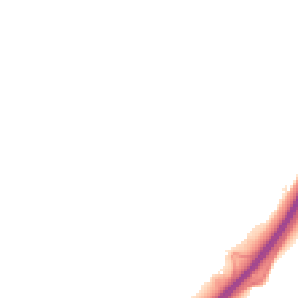 Night-time road noise heatmap for LU1 3NB