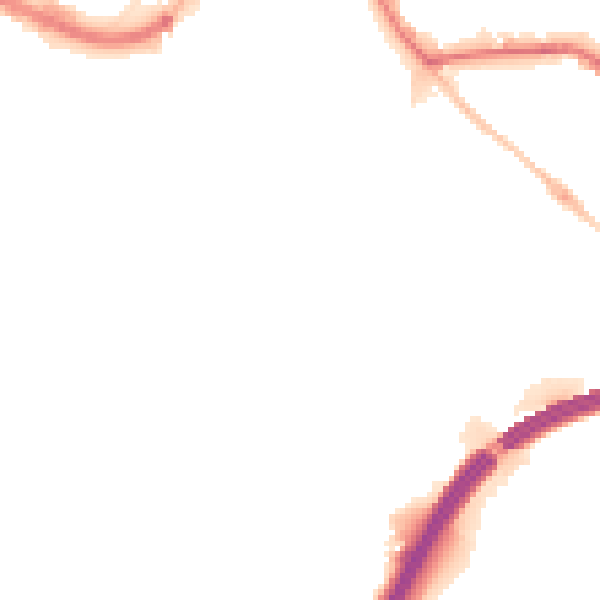 Night-time road noise heatmap for LU1 3NS