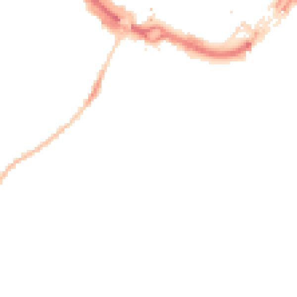 Night-time road noise heatmap for LU1 3QE