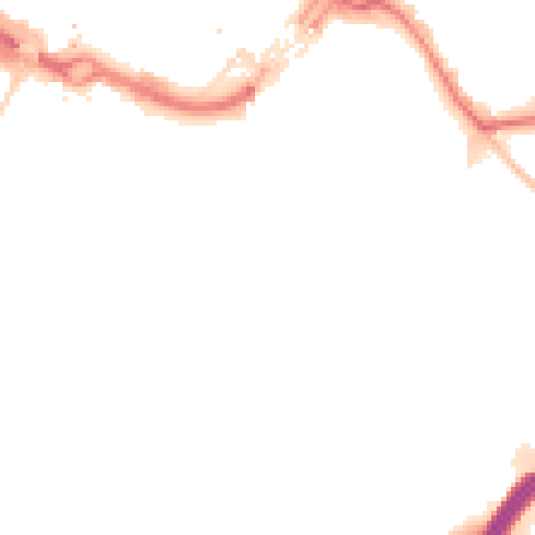 Night-time road noise heatmap for LU1 3QS