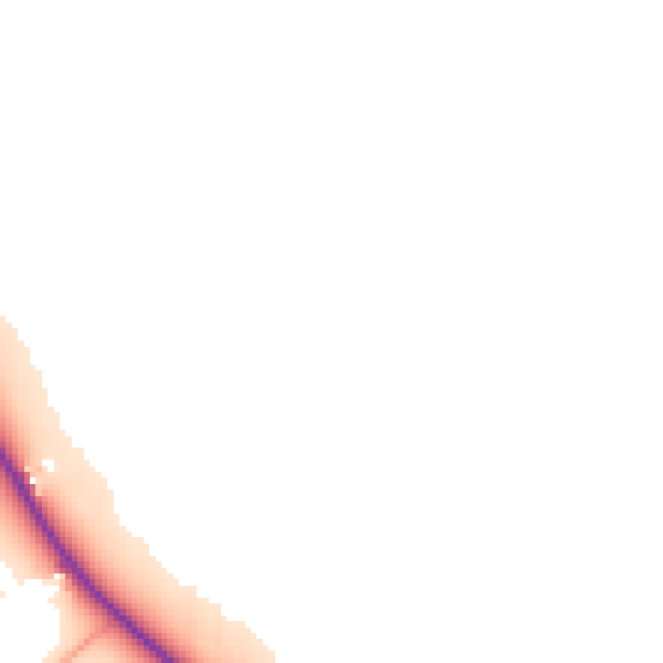 Daytime road noise heatmap for LU1 3TL