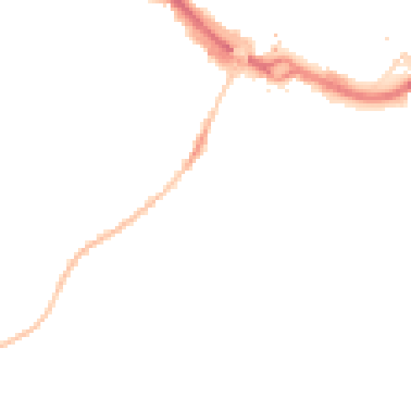 Night-time road noise heatmap for LU1 3UD