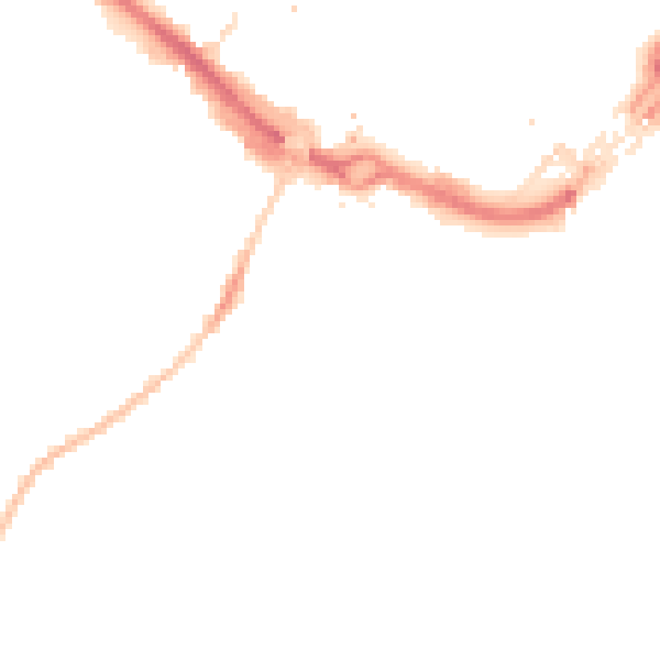 Night-time road noise heatmap for LU1 3UY