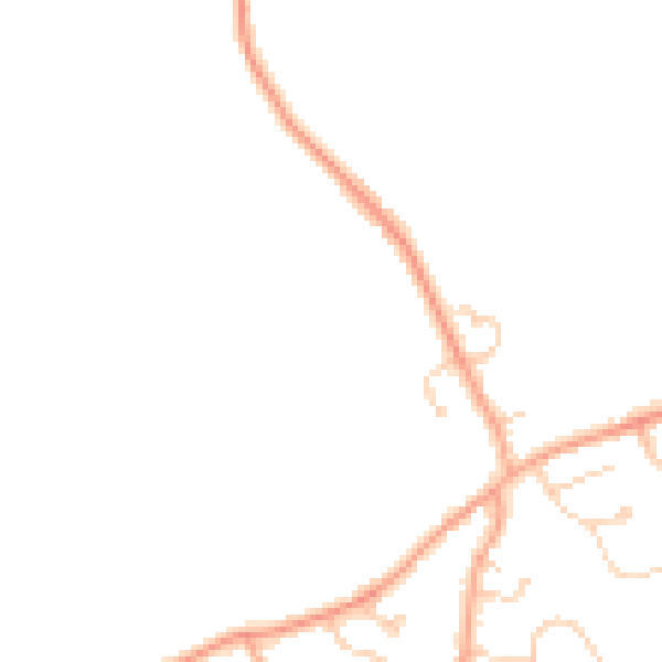 Daytime road noise heatmap for LU1 4AH