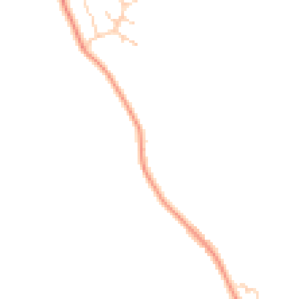 Daytime road noise heatmap for LU1 4AT