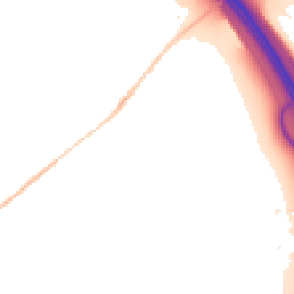 Night-time road noise heatmap for LU1 4BE