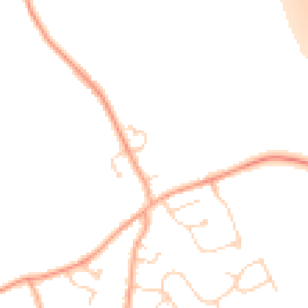 Daytime road noise heatmap for LU1 4BG