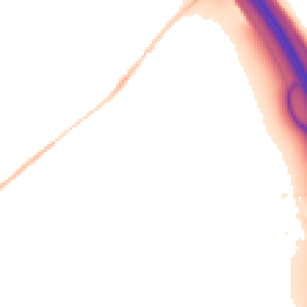 Night-time road noise heatmap for LU1 4BT