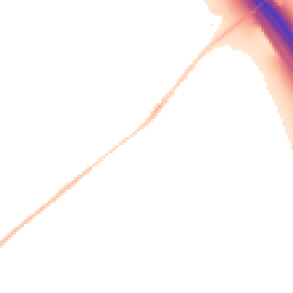 Night-time road noise heatmap for LU1 4DD
