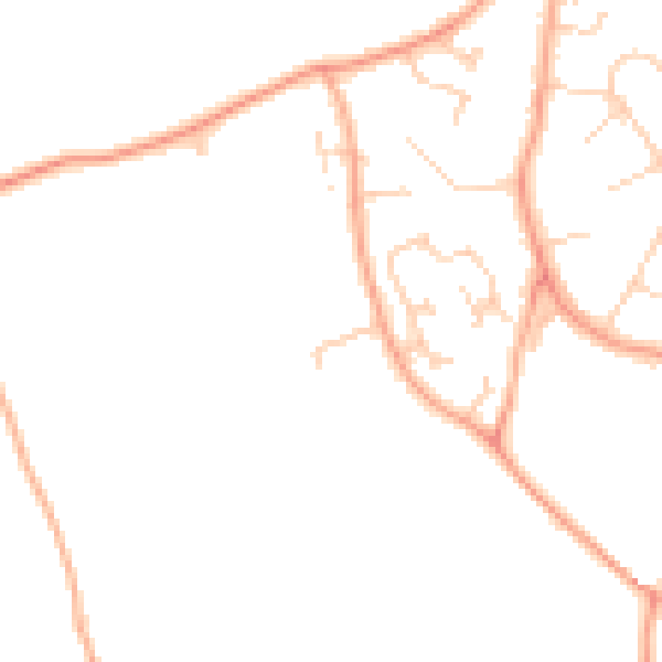 Daytime road noise heatmap for LU1 4EH