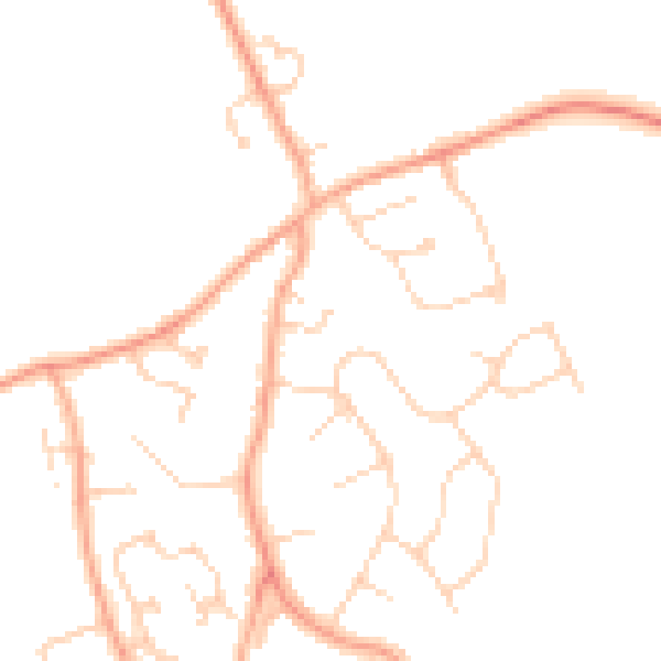 Daytime road noise heatmap for LU1 4ES