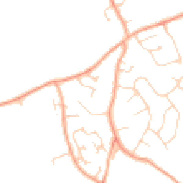 Daytime road noise heatmap for LU1 4ET