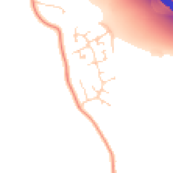 Daytime road noise heatmap for LU1 4FH