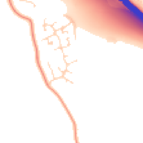 Daytime road noise heatmap for LU1 4FN