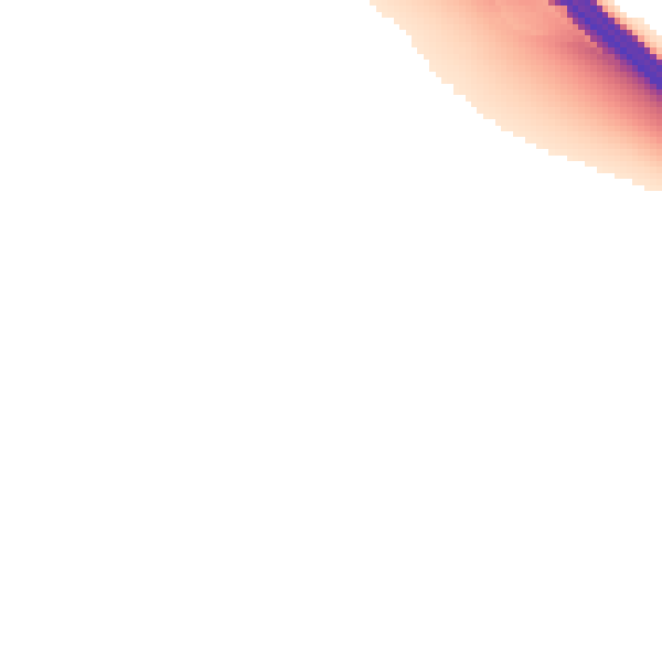 Night-time road noise heatmap for LU1 4FN