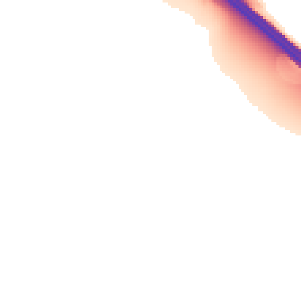 Night-time road noise heatmap for LU1 4FT